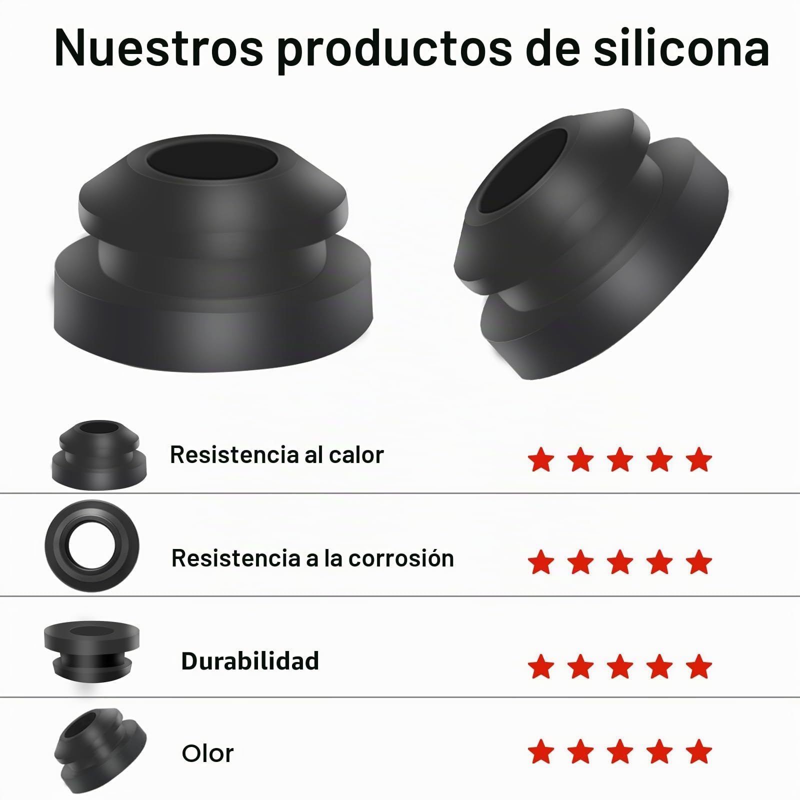 30 Pcs Pies de Goma para Hornillos de Autocaravanas, Conductos de Goma, Tapones de Goma de Protección Compatibles para Dometic Smev Thetford Varillas de 5mm Autocaravana Accesorios