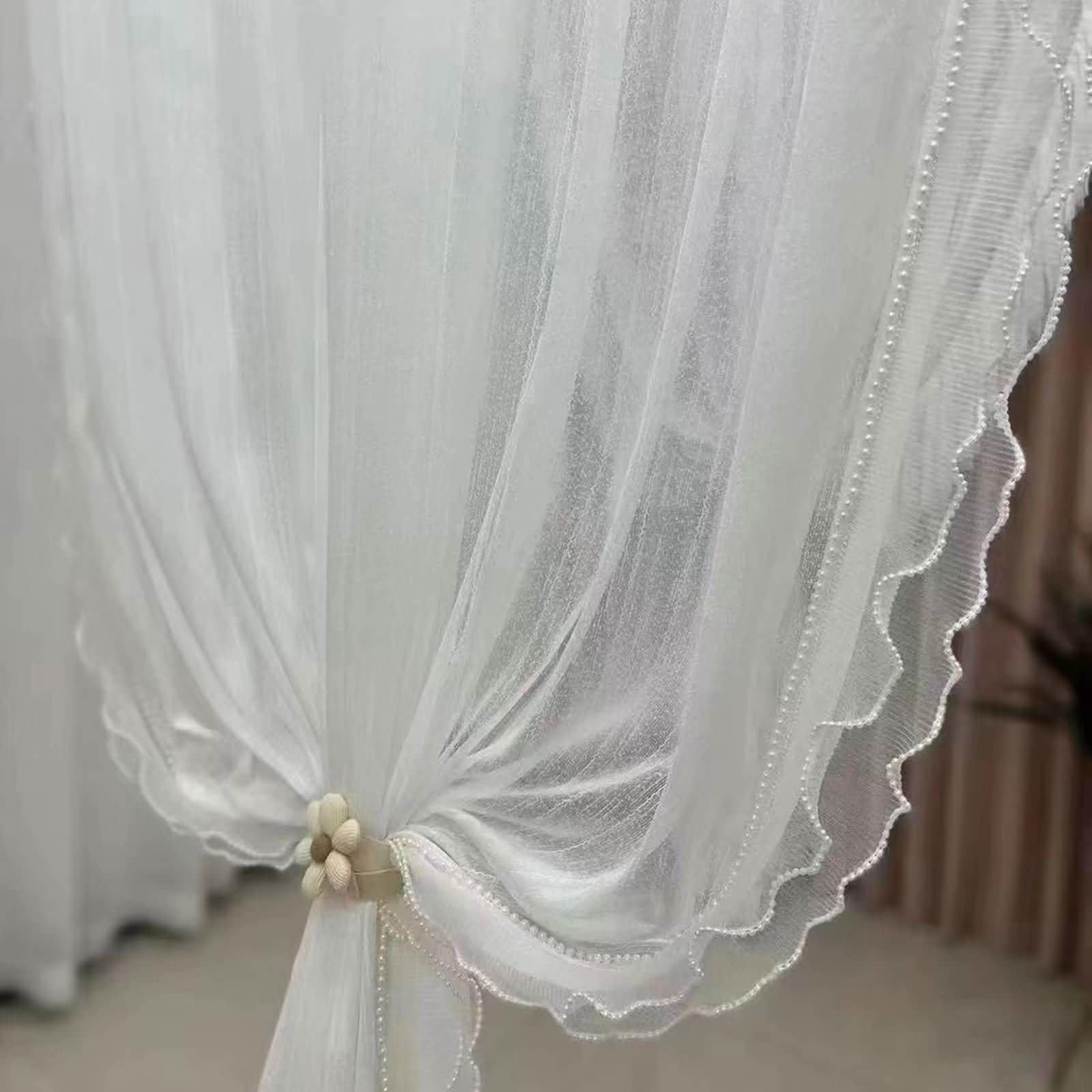 Rideau pour chambre et salon tamisant blanc 86x138cm avec œillets