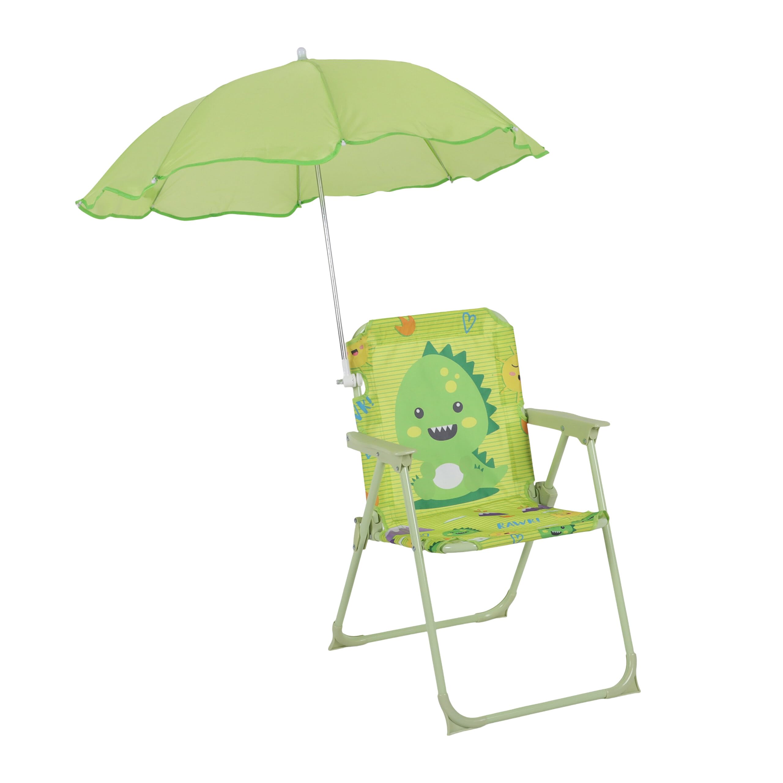 Relaxdays Chaise Pliante Enfant de Camping avec Parasol, Motif Monster, 51,5x36x37,5 cm, Multicolore