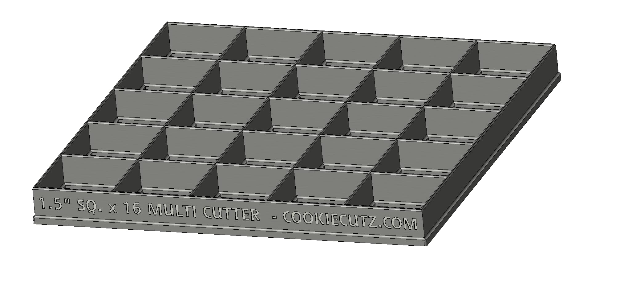 Cuadrados de 1.5 pulgadas x 25 cortadores de galletas múltiples (7.9 x 7.9 pulgadas)