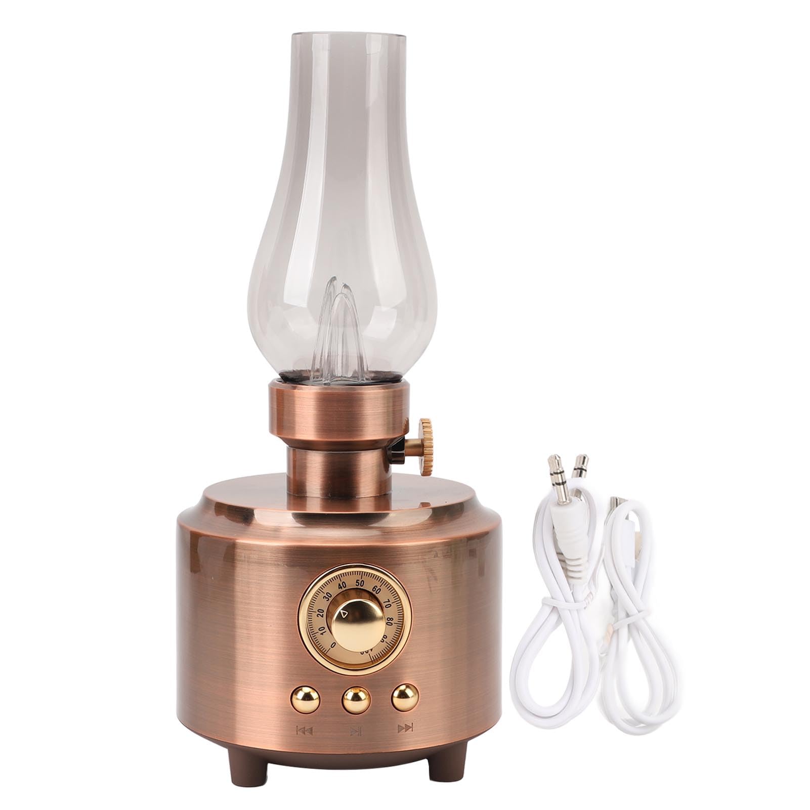 Lampada Retro Bluetooth, Altoparlante Wireless 5W, per Tavolo | Luce notturna vintage con USB, scheda TF, ingresso AUX, per camera da letto, soggiorno, ufficio