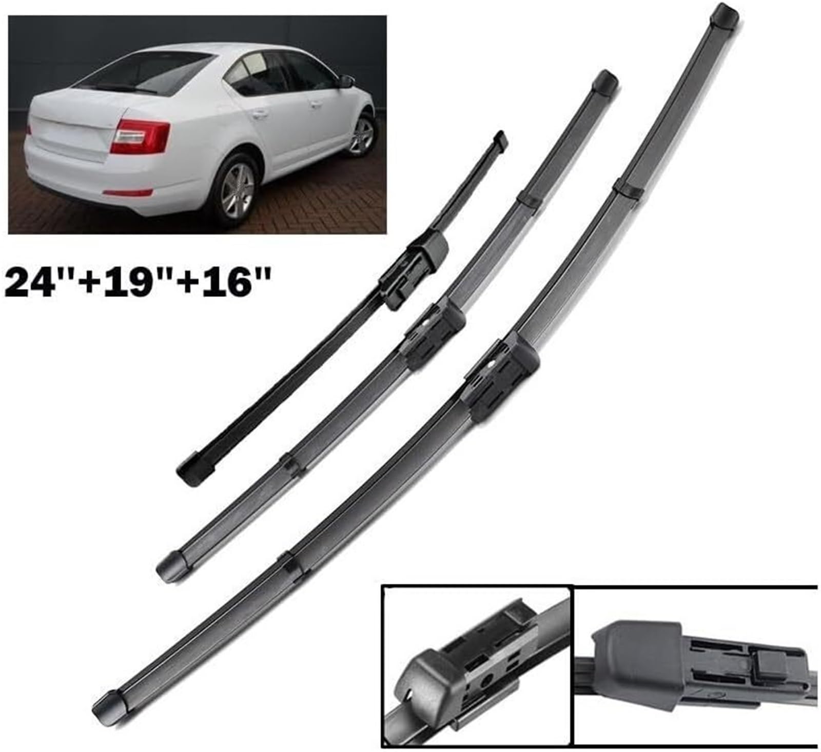 limpiaparabrisas de coche Escobillas limpiaparabrisas para Skoda para Octavia 5E Escobilla limpiaparabrisas delantera