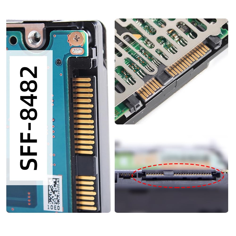 Adattatore RAID per disco rigido SATA SFF-8482 SAS 29 pin a 7+15 22 pin con chipset e porta di alimentazione