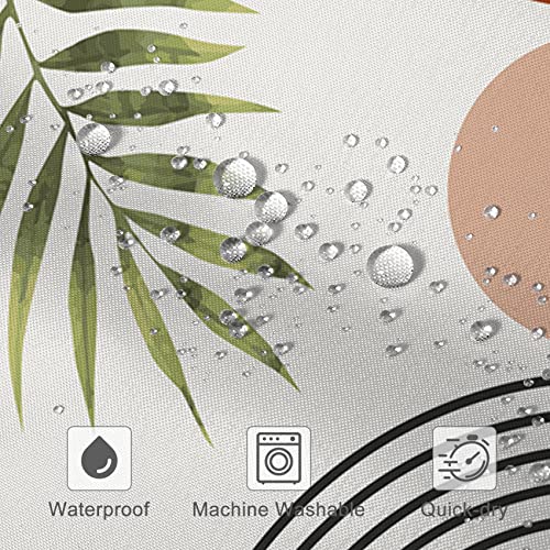 MIRRORANG Boho Abstract Shower Curtain with 12 Hooks - Image 2