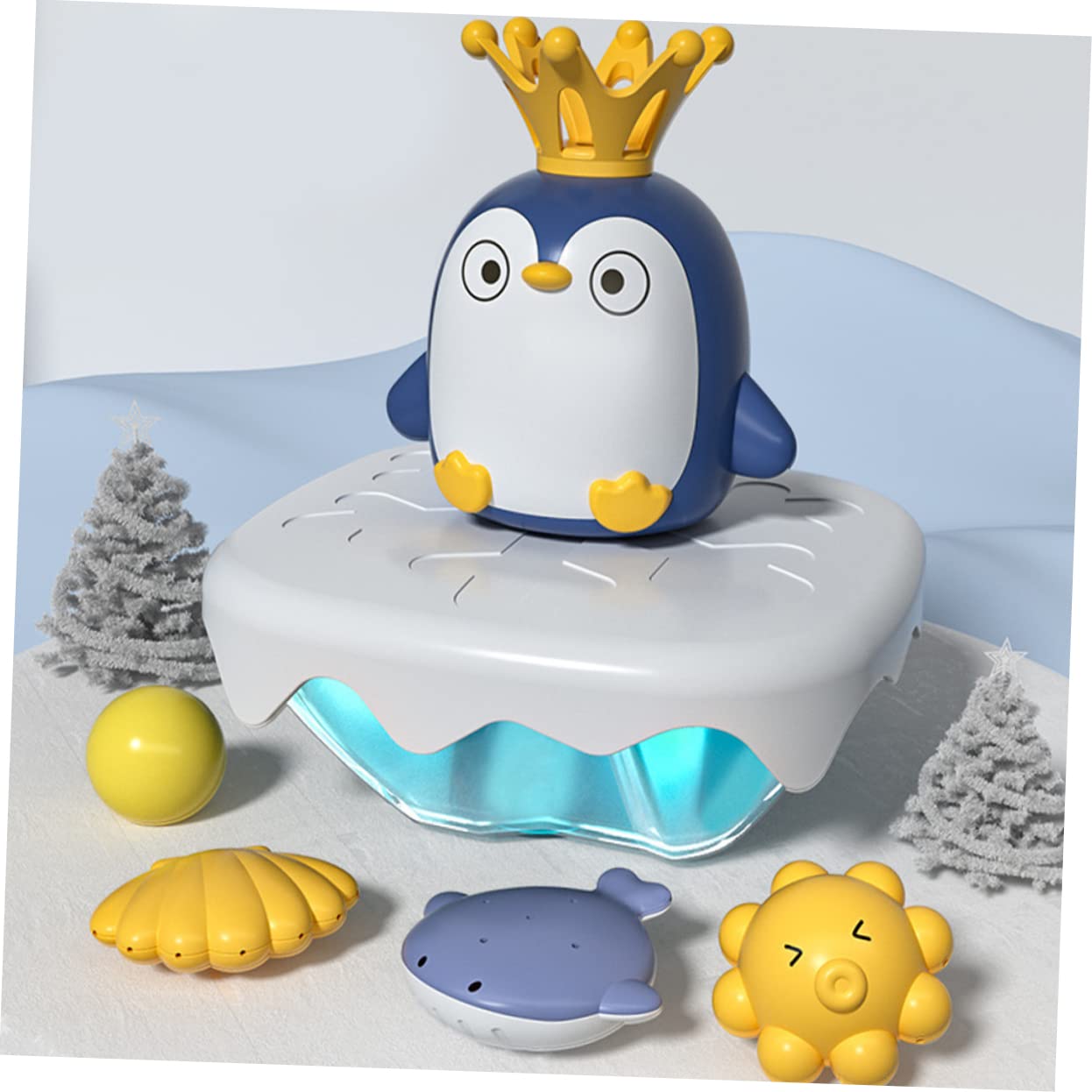 Juguete de Baño para Niños Forma de Pingüino Que Rocía Agua, Fabricado en Abs, Adecuado para Bebés y Niños Pequeños Hora del Baño