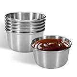6 Pcs 2 oz Stainless Steel Dipping Sauce Cup, Mini Dip Bowls, Reusable Metal Condiment Cups Ramekins Containers for Ketchup Dressing Home Party Restaurant Kitchen, 2.3 Inches/5.8 cm (6PCS Silver)