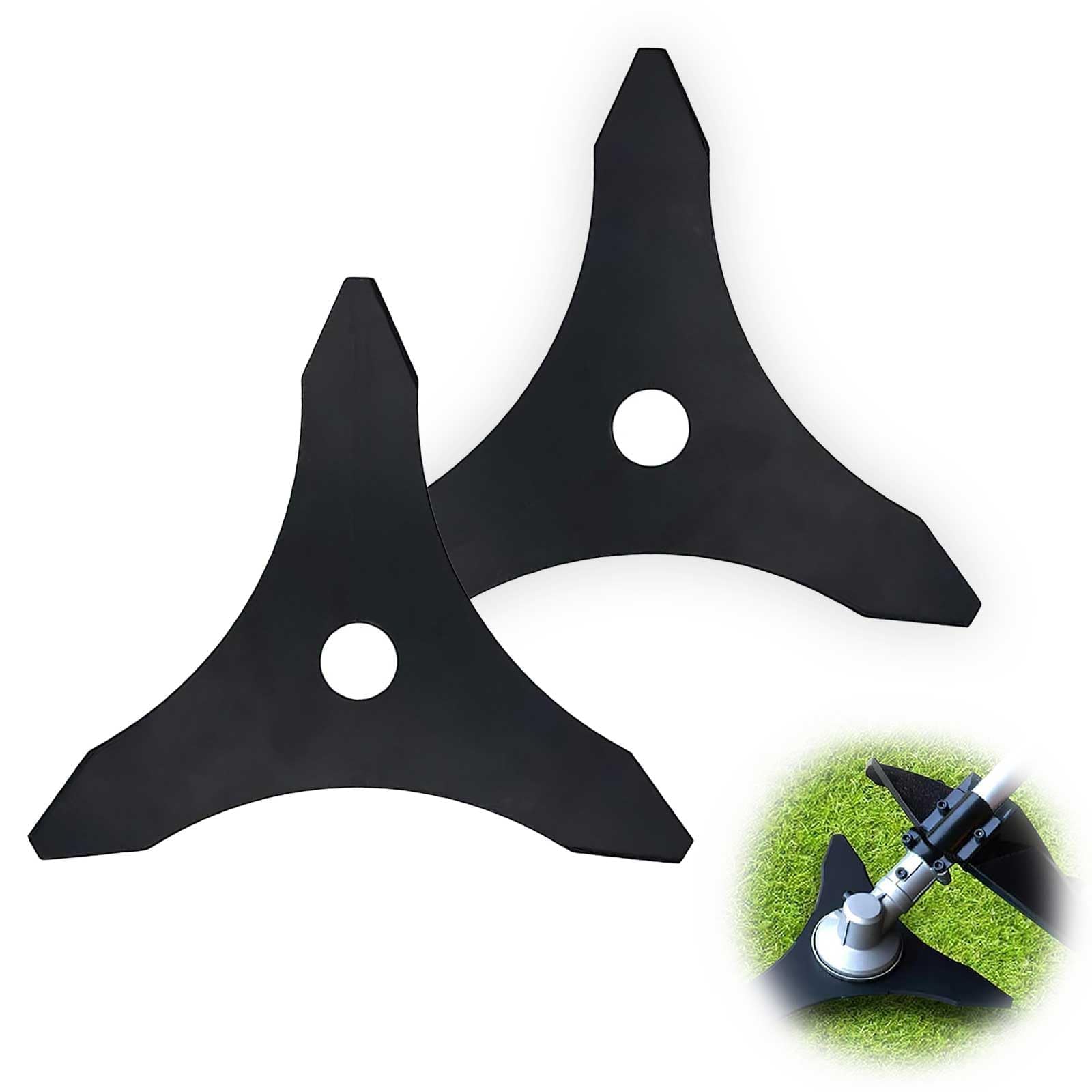 0XBIT Strimmer Blades, 2 Pieces Brush Cutter Blade, 25.4 mm Hole Diameter
