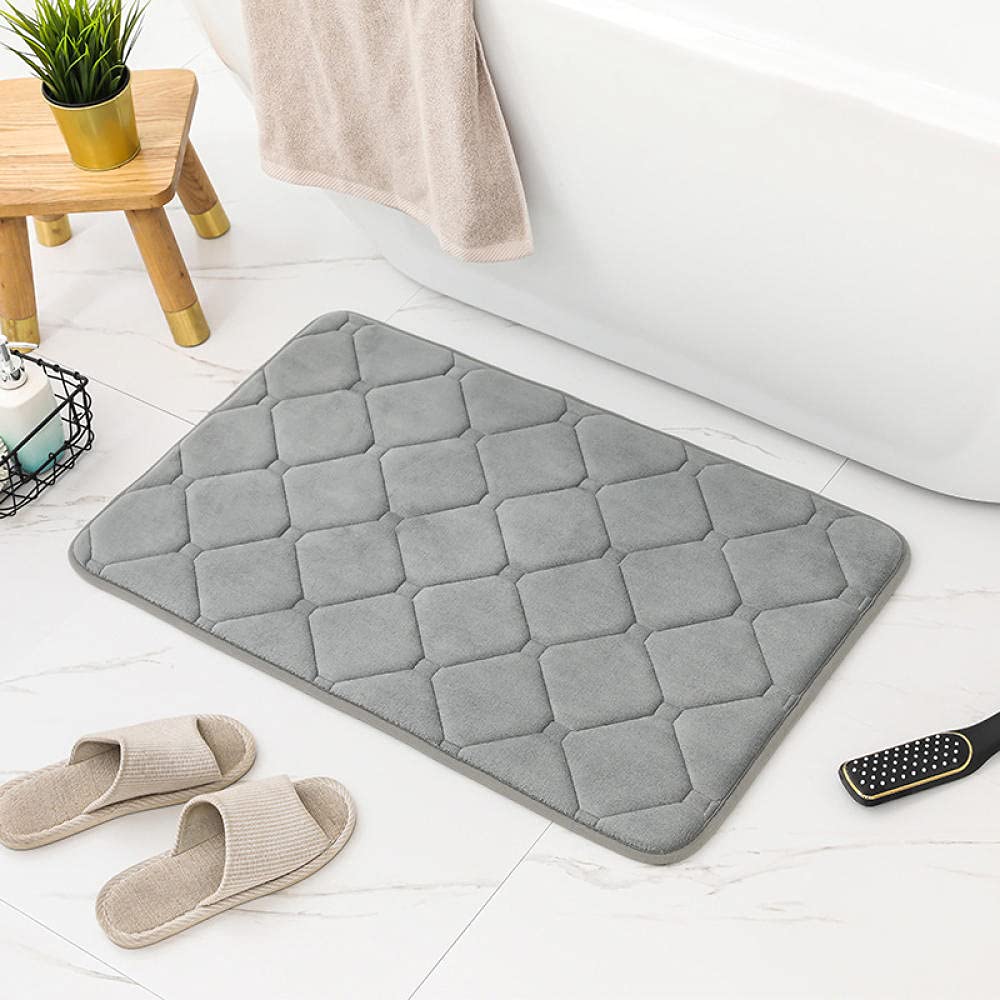 Tappetini antiscivolo in memory foam per bagno, soggiorno e camera da letto, assorbenti, morbidi grigi, 79,8 x 378,5 cm, comfort e sicurezza essenziali