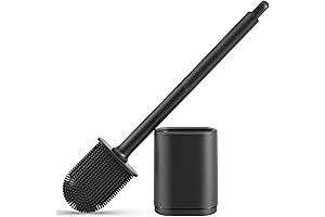 Toilet Bowl Cleaner Flexible Silicone Brush with Storage
