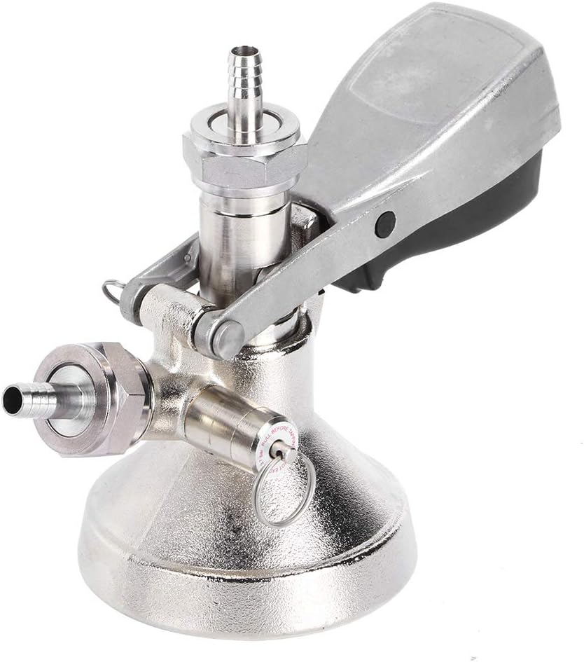 Tissting Keg Coupler G5/8 G Type Stainless Steel Beer Tap Dispenser with Safety Pressure Relief Valve, Draft Beer Kegerator for Home Brewing System