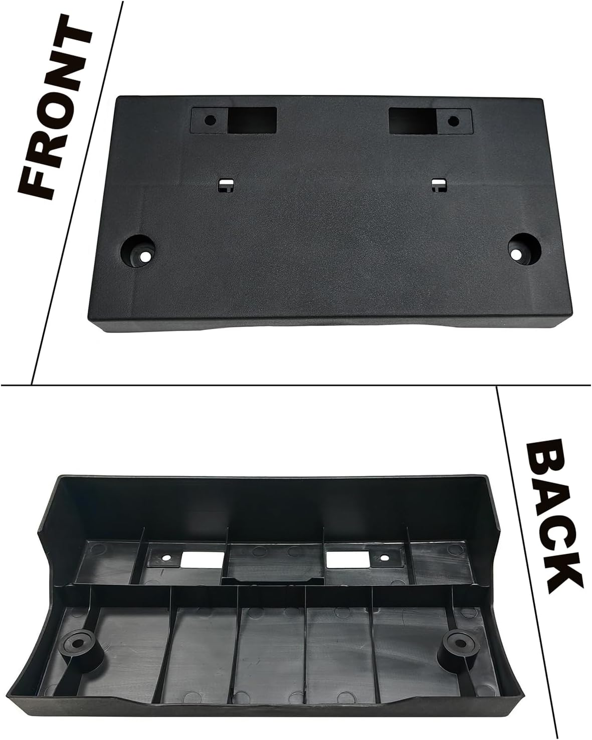 FASTCHE Front License Plate Frame Front Bumper License Plate Holder Mounting Bracket Cover Compatible with 2005-2019 Nissan Frontier (for Steel Bumper ONLY) Replace # 96210EA800, NI1068136