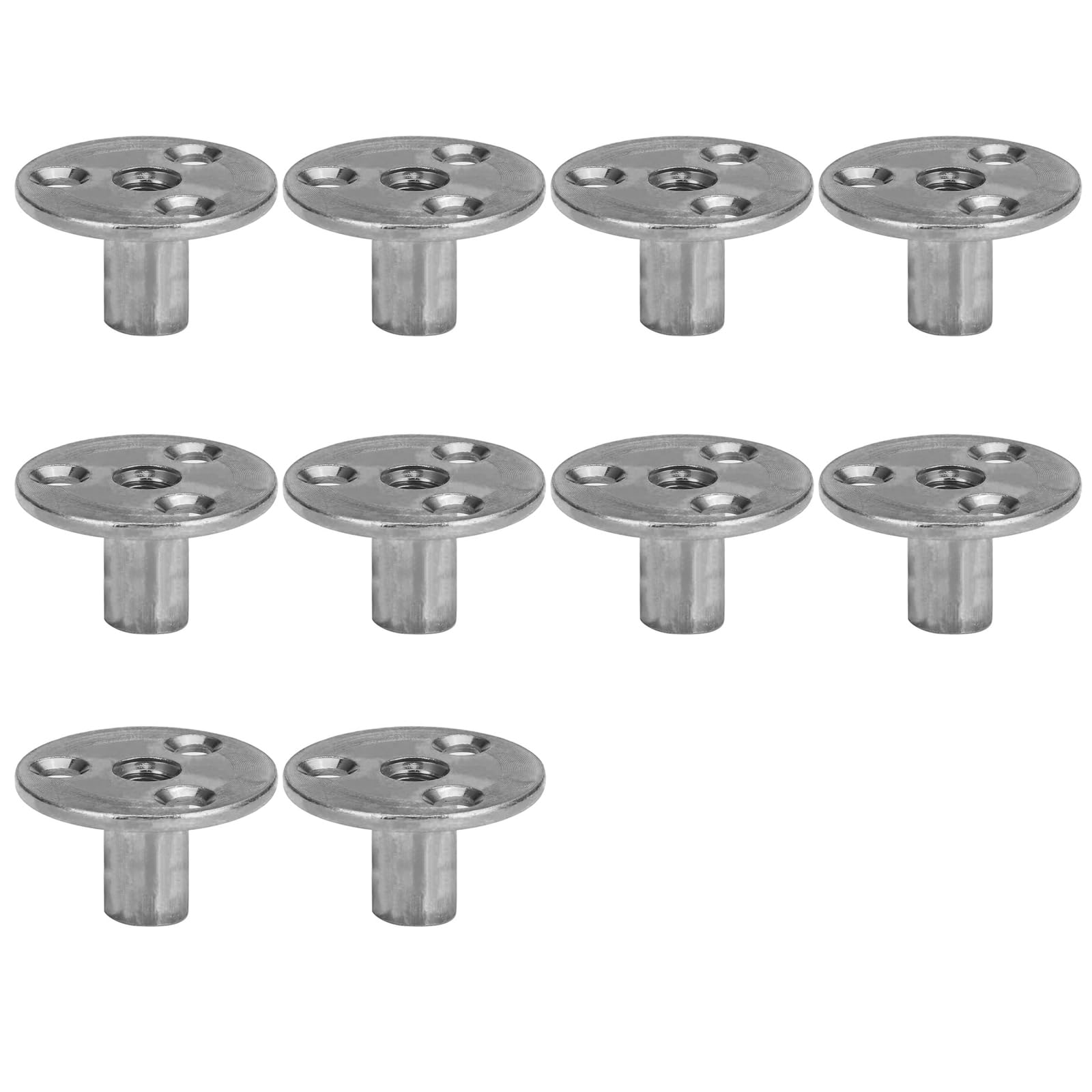 Carkio 10PCS M12 Tee Nut,5/16" T Nuts Brad Hole Zinc Plated Carbon Steel for Indoor/Outdoor Use, Lock Nut Fastener Repair Furniture Hardware