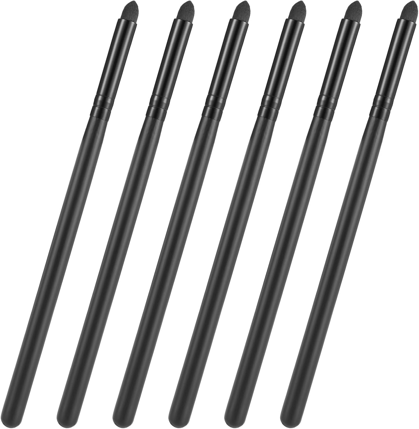 COMNICO Eyeliner Smudge Brush, 6 Stuks Smudge Make-up Borstel Oogschaduw Borstel Kleine Platte Borstels voor Blending Eyeliner Smokey Eye Zachte Oogschaduw Applicators Spons Make-up Tool voor