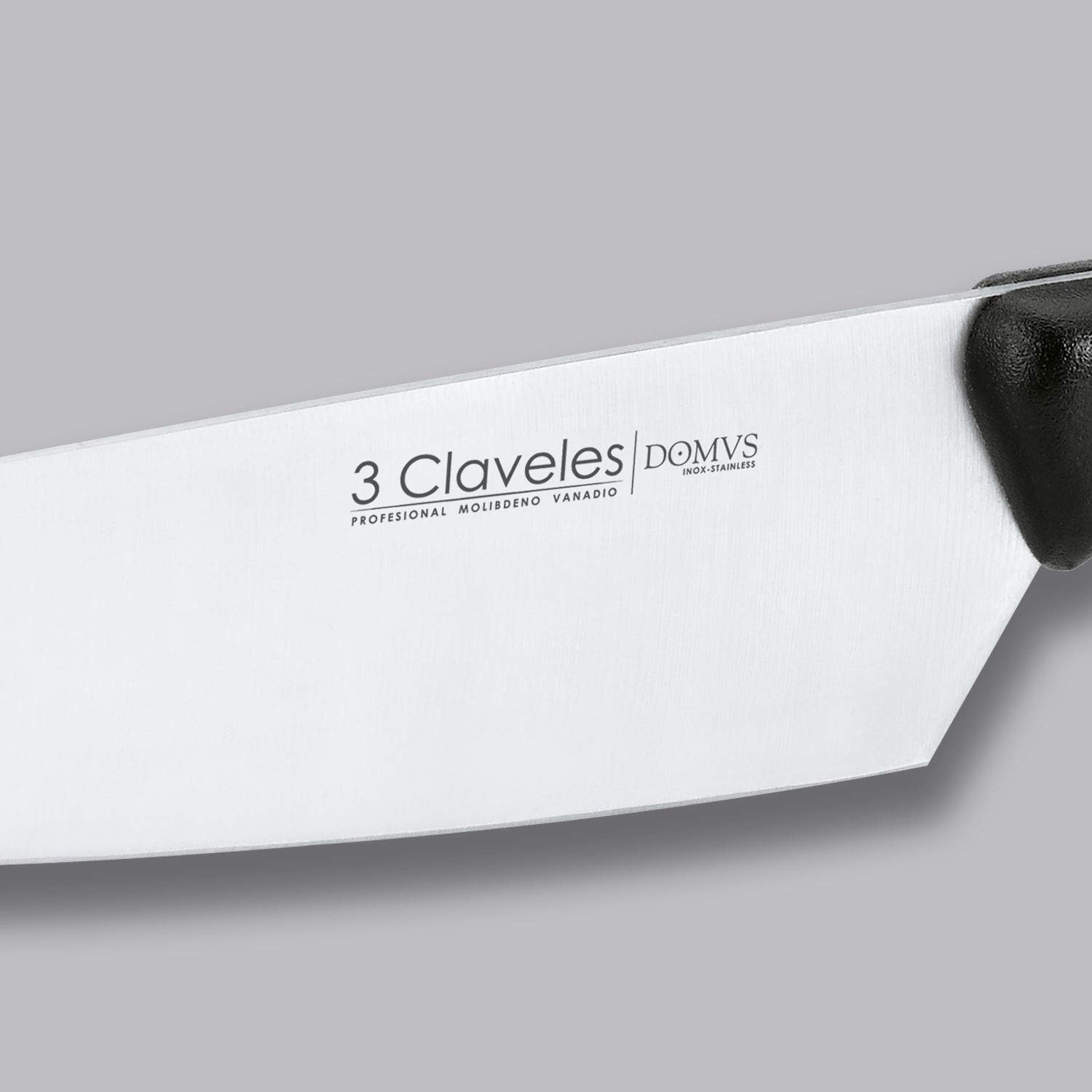 3 Claveles Línea DOMVS Juego de Cuchillos de Cocina, Acero Inoxidable, Negro
