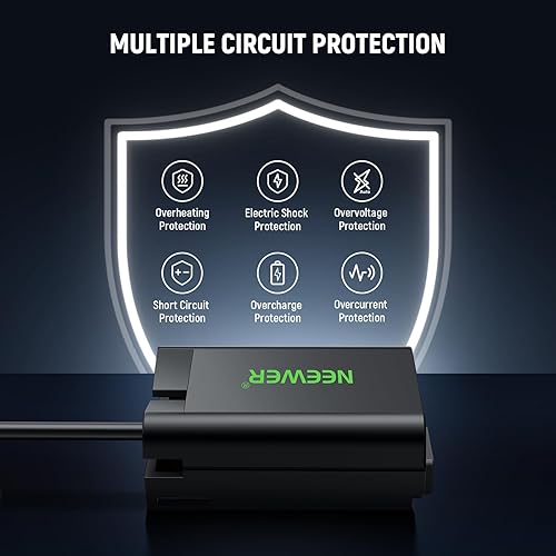 Miniatura 14 de NEEWER D Tap to NP-F550 Batería ficticia con cable para batería de montaje en V, fuente de alimentación estable para RGB660 RGB1200 RGB168 BH20B Luz