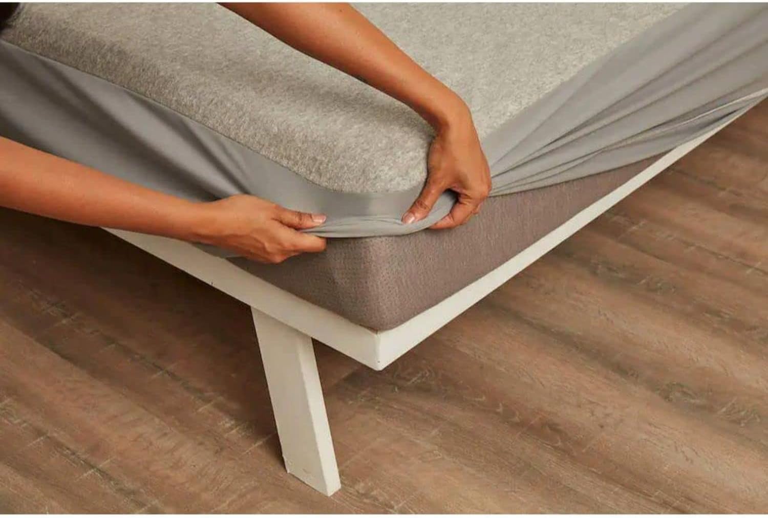 100% Waterproof Premium Cotton Mattress Protector | Breathable and Hypoallergenic Ultra Soft Fitted Bed Protector 78"x72" - King Grey