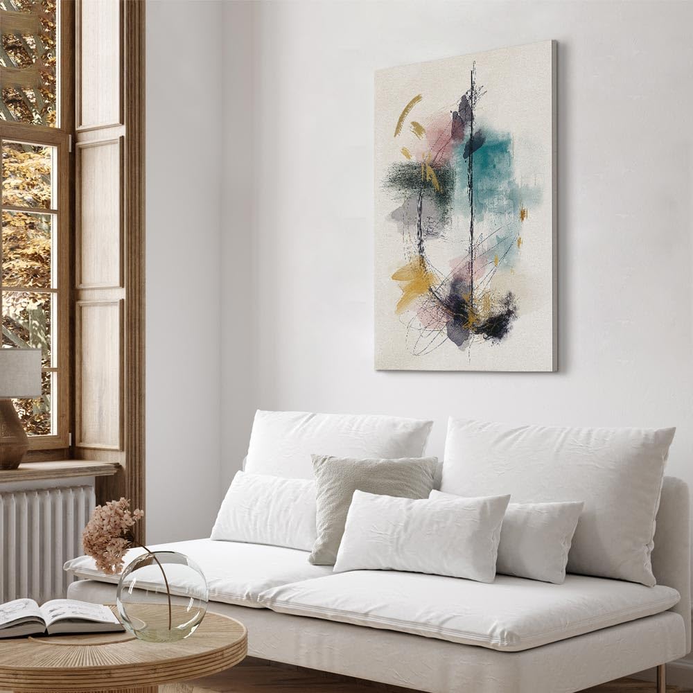 murando - Quadro Acustico Verticale Astratto 80x120 cm 1 Pezzo - Schiuma acustica Quadri Moderni Camera da Letto - Stampa su Tela - Pannelli Fonoassorbenti Decorativi - Fonoassorbente a-A-10233-b-a