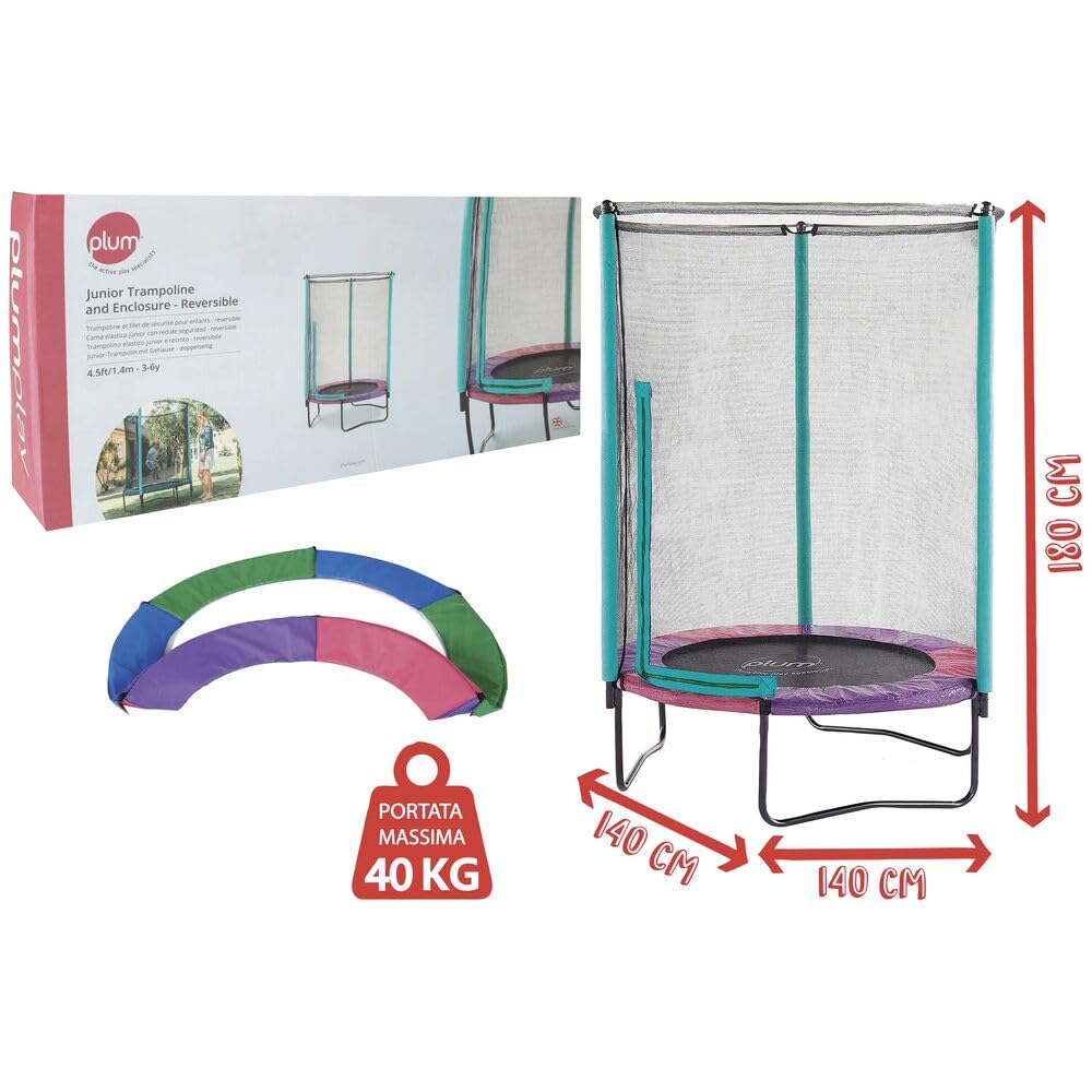 Trampolino Tappeto Elastico Diametro 185 Jumping Per Bambini Rete Da Giardino 88653484 - Foto 3