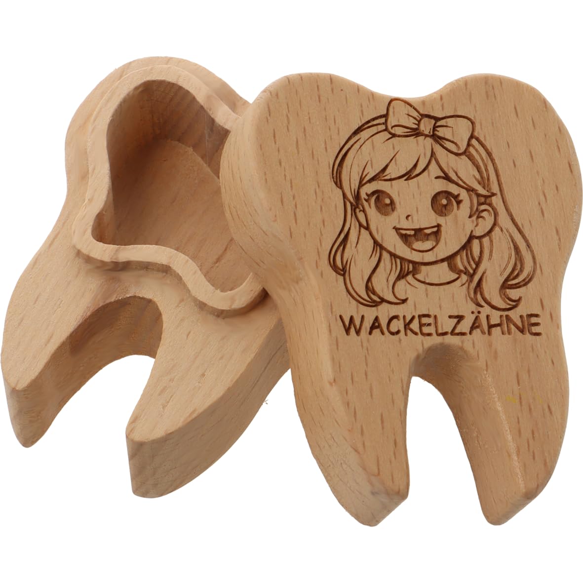 CREOLOGIC Wooden Tooth Box for Milk Teeth, Tooth Box with Laser Engraving, Durable Tooth Box for Children & Tooth Fairy - Image 4