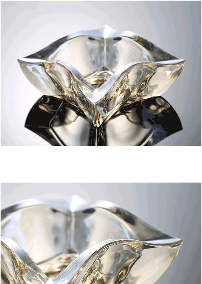 屋外灰皿 オフィス リビングルーム ホテル、灰皿 シガレット クリスタル 透明 ファッション ガラス 灰皿 タバコ容器 (A)