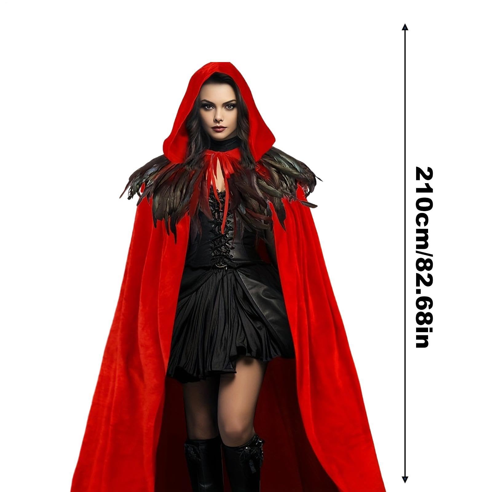 Generisch Herren Kapuzenumhang Lange Unisex Robe Halloween Verkleidung