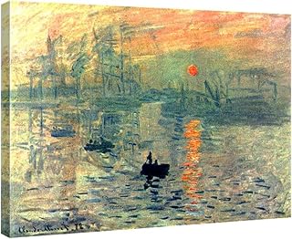 Impression Sunrise Modern Canvas Prints Of Claude Monet Famous Oil Paintings Reproduction Seascape Artwork Sea Pictures On Canvas Wall Art Ready To Hang 12x16 Inch