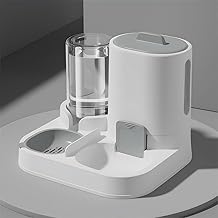 Automatic Cat Feeder and Water Dispenser Set, 2-in-1 Gravity Food Bowl Station for Small Medium Cats Dogs Puppy Kitten Rabbits, Auto Feeding Supplies
