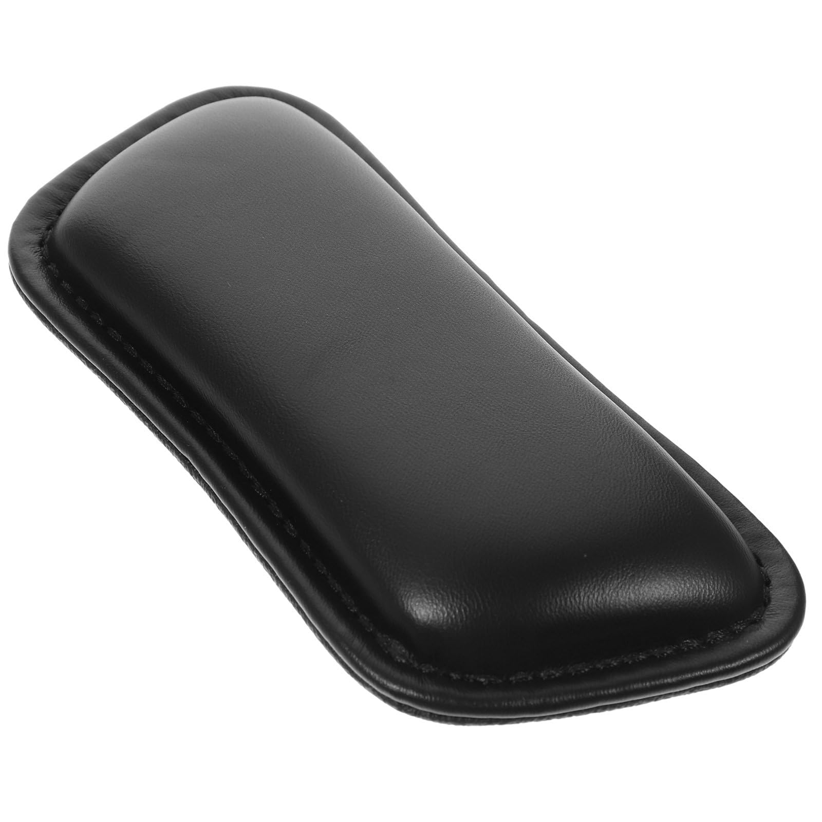 HANABASS PU Leather Wrist Rest Mouse Pad for Keyboard and Computer Trapezoid Shape Wrist Support Pad Black Office