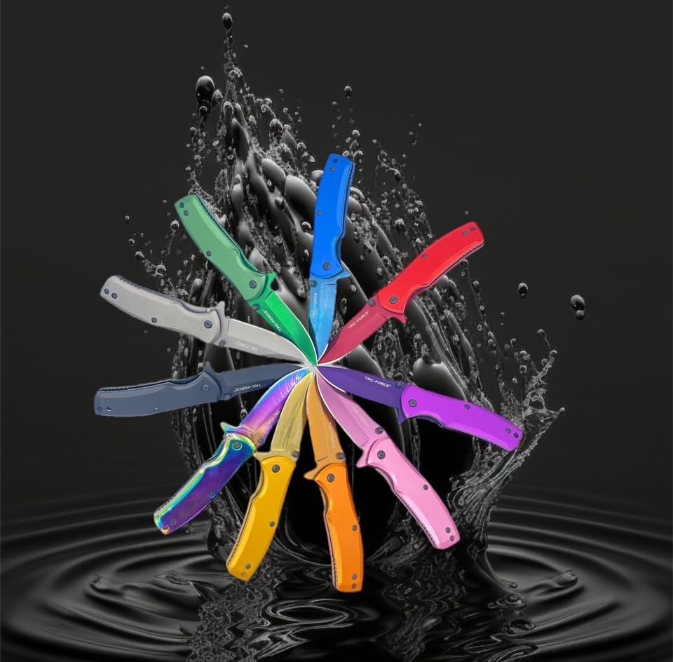 Miniatura 2 de GIFTS INFINITY Cuchillo de bolsillo de calidad de acero inoxidable recubierto de titanio personalizado grabado gratis - verde