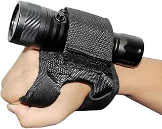 Toyfun Flashlight Glove Electric Torch Holder Hand Arm Dive Lights Scuba LED Torch Mount Wrist Strap Glove for Outdoor Diving and Camping
