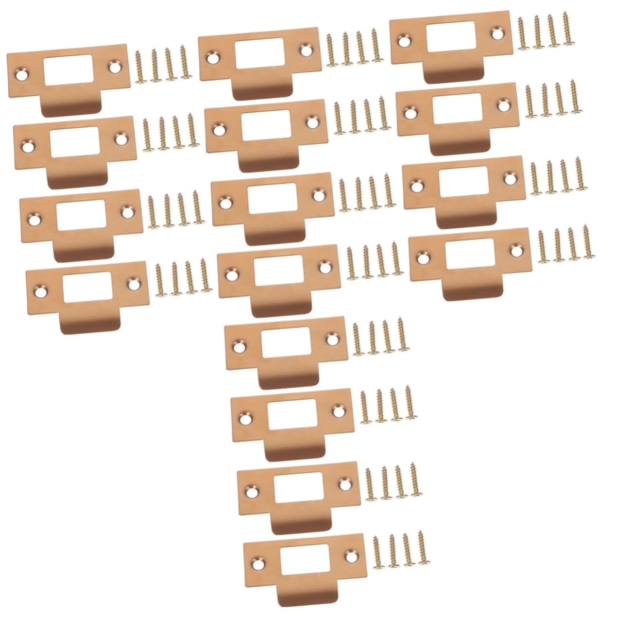 Operitacx 16 Ensembles Ensemble d'accessoires de verrouillage de porte serrure plusieurs gâches pour portes extérieures plaques en acier inoxydable Plastique
