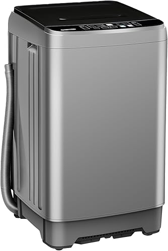 Miniatura 1 de Lavadora completamente automática de 15.6 libras, lavadora de lavandería compacta portátil con bomba de drenaje, 10 programas, 8 niveles de agua con
