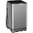 Portable Washing Machine, 17.7lbs Full-Automatic Small Washing Machine for Apartment, 10 Wash Programs with Drain Hose Dorm Size Portable Washer for RV, Home, College, Grey