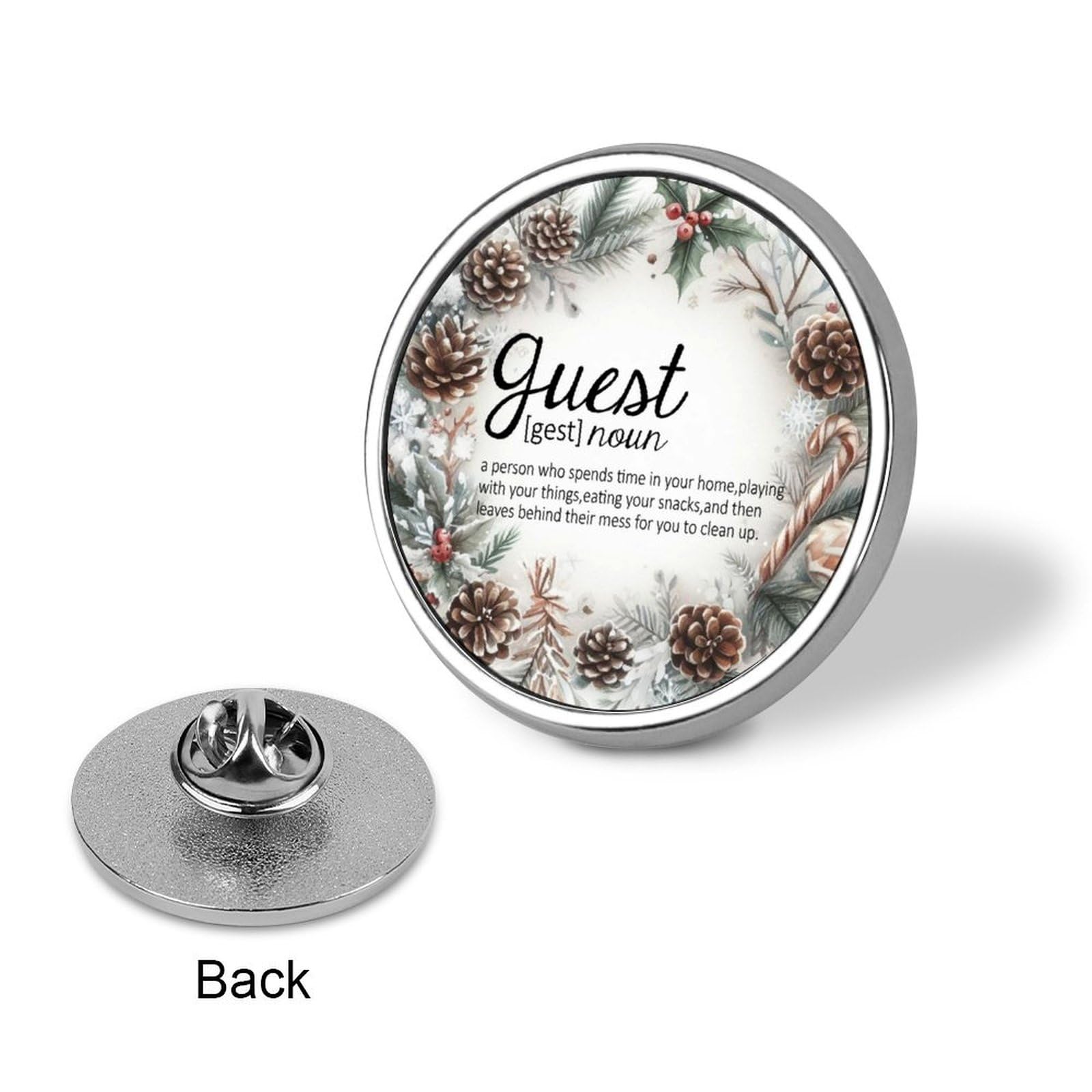 Anstecknadeln mit Weihnachtsmotiven, inspirierende Zitate, Anstecknadeln für Rucksäcke, Wörterbuch, Kunstwerk, Knopfnadeln, einzigartige Sprüche, Pins für Jacken, Kleidung, Männer und