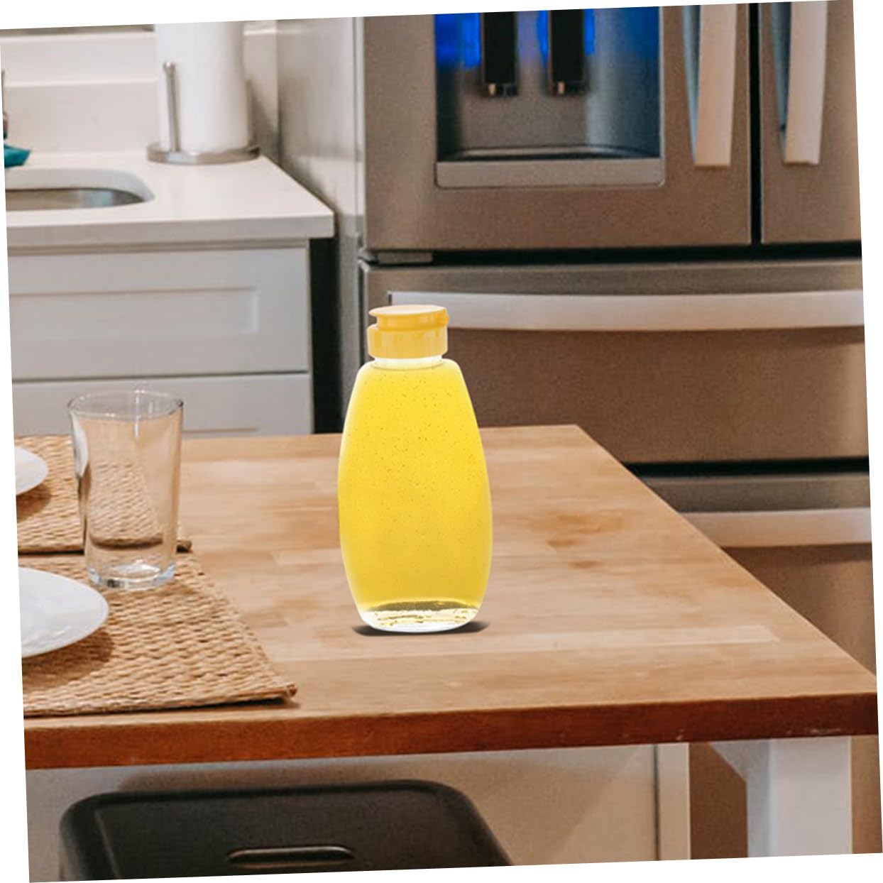 OFFSCH 6pcs Honey Squeeze Jars Food Storage Bottles Plastic Honey Holder for Kitchen