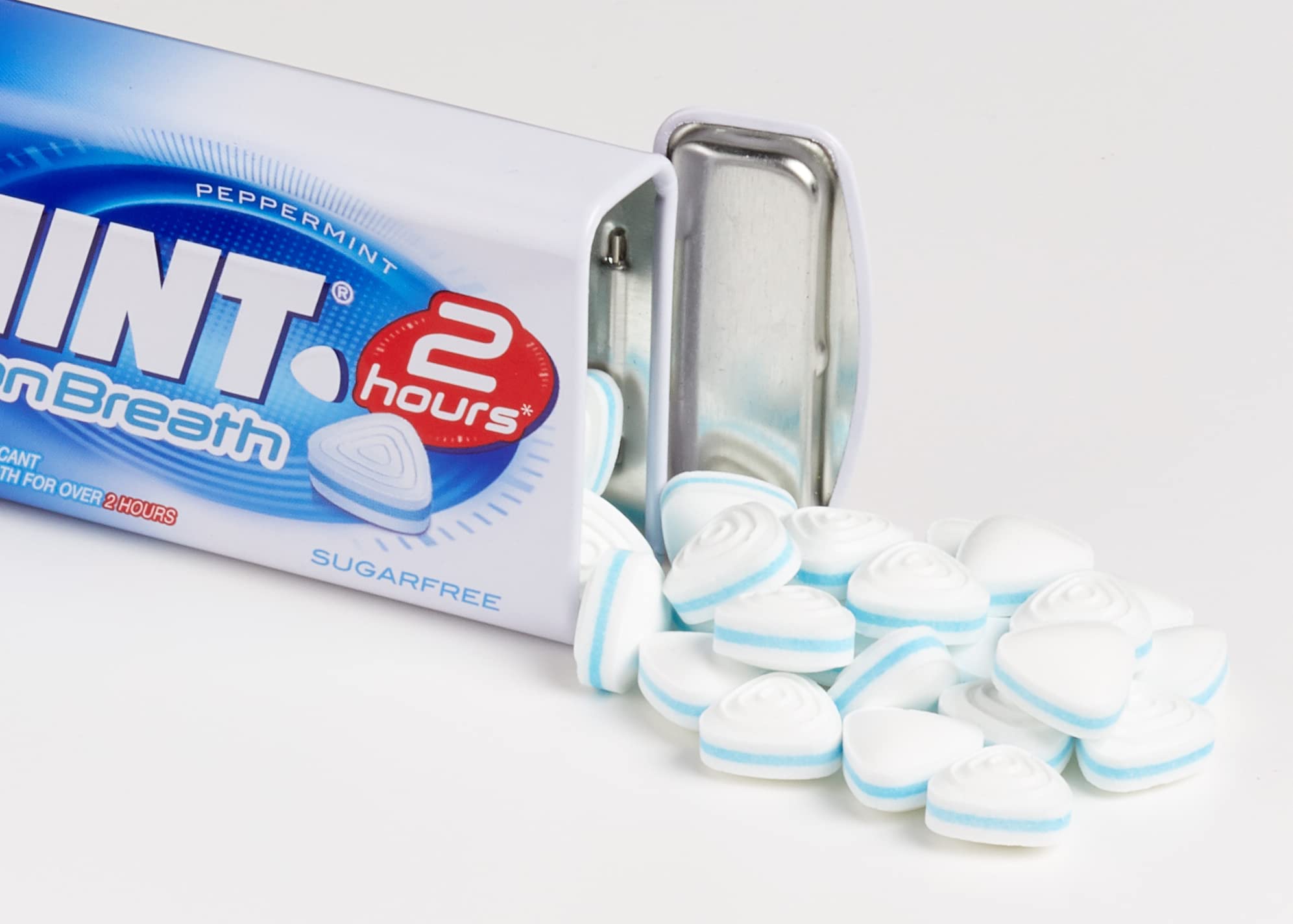 SMINT 2H Clean Breath Peppermint & 2 hours Peppermint, 12 Metall-Dosen mit Pfefferminz-Pastillen, zuckerfreie Mints für ein frisches Mundgefühl für mehr als 2 Stunden, 12 x 35g