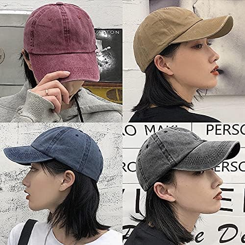Image of kill off Plain Denim Cap Unisex Baseball Cap 100% Cotton Fits Men Women Washed Denim Adjustable Cap