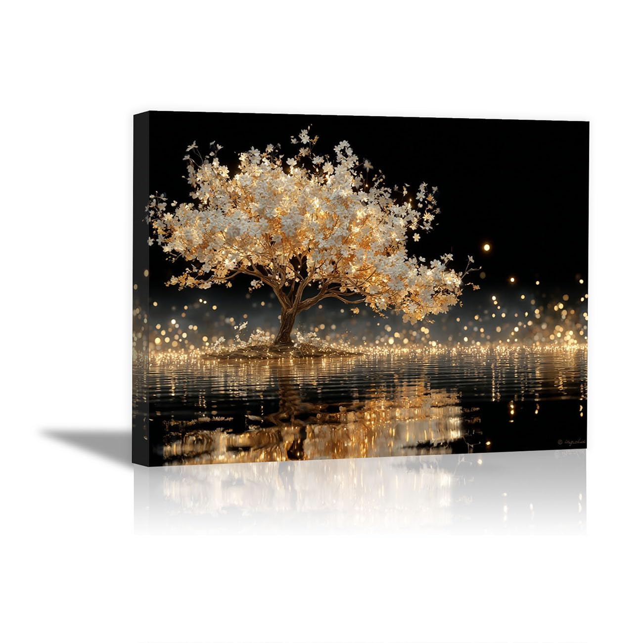 Impression arbre fleuri blanc décorations suspendues appartement chambre 30x45cm - 8