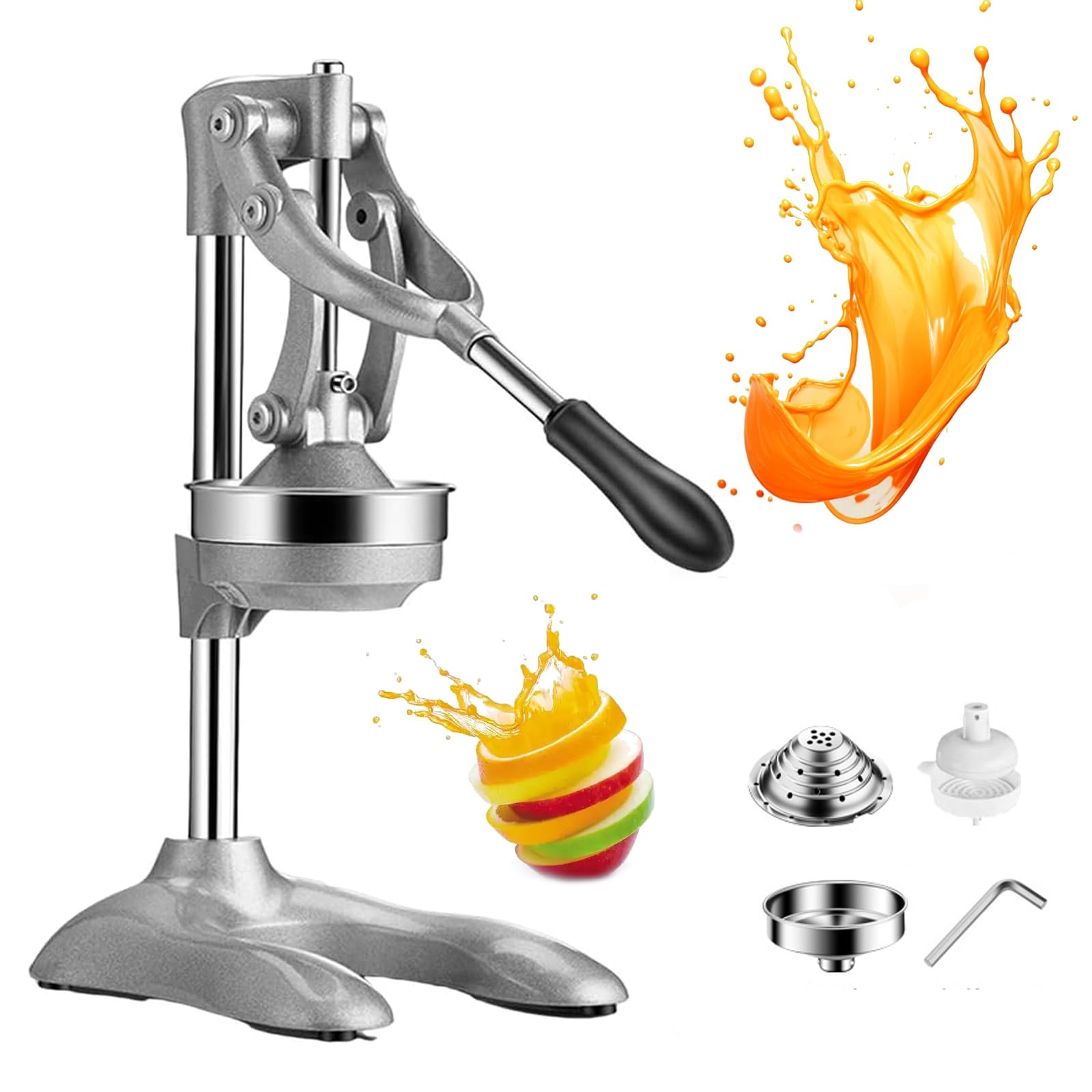 Máquina de zumo manual de metal para limón, lima, naranja, granada, grado comercial