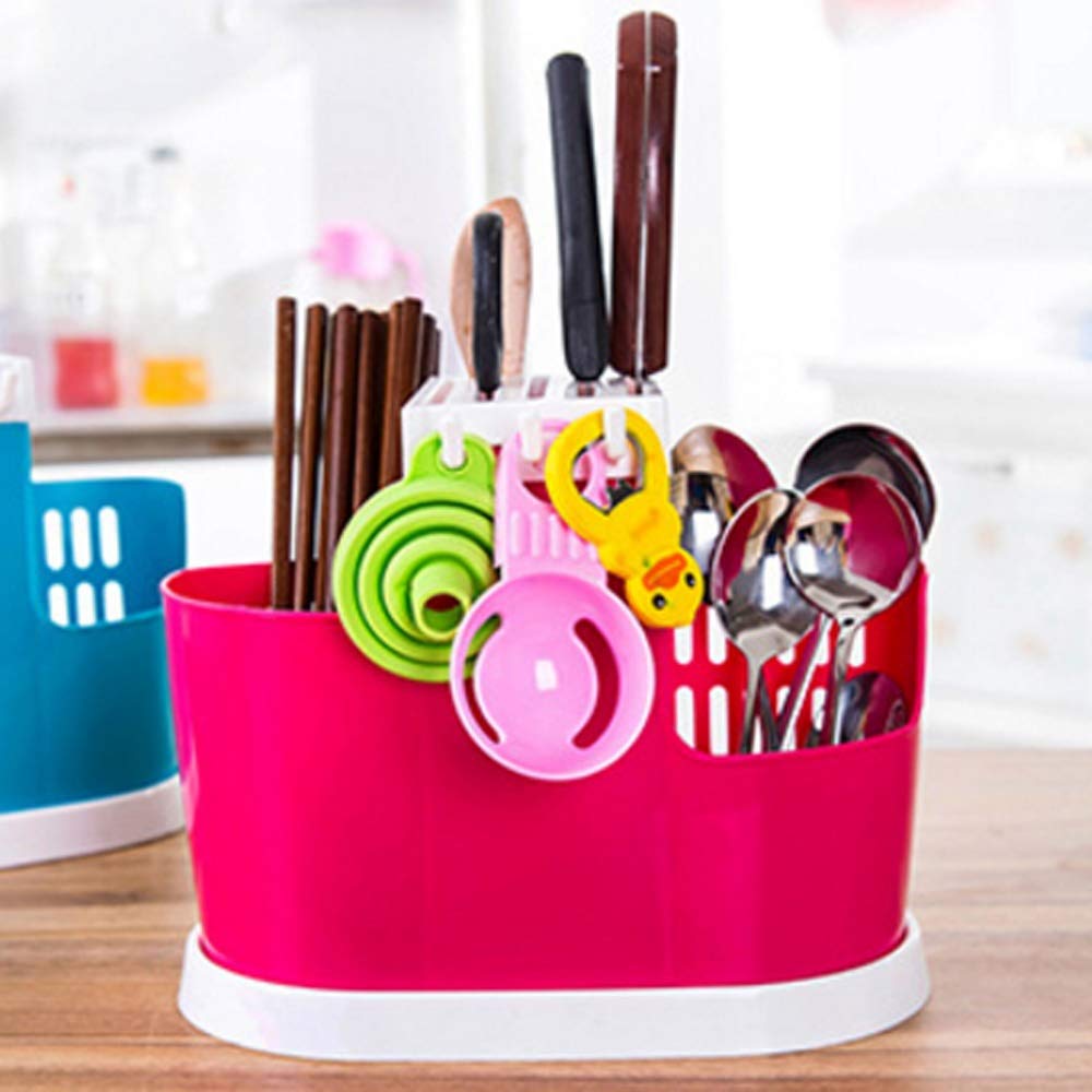 Bloc de rangement pour couteaux de cuisine, support pour couteaux uniquement, boîte multifonction pour ustensiles (cuillères, baguettes, fourchettes), rangement pour couverts, support en plastiqu