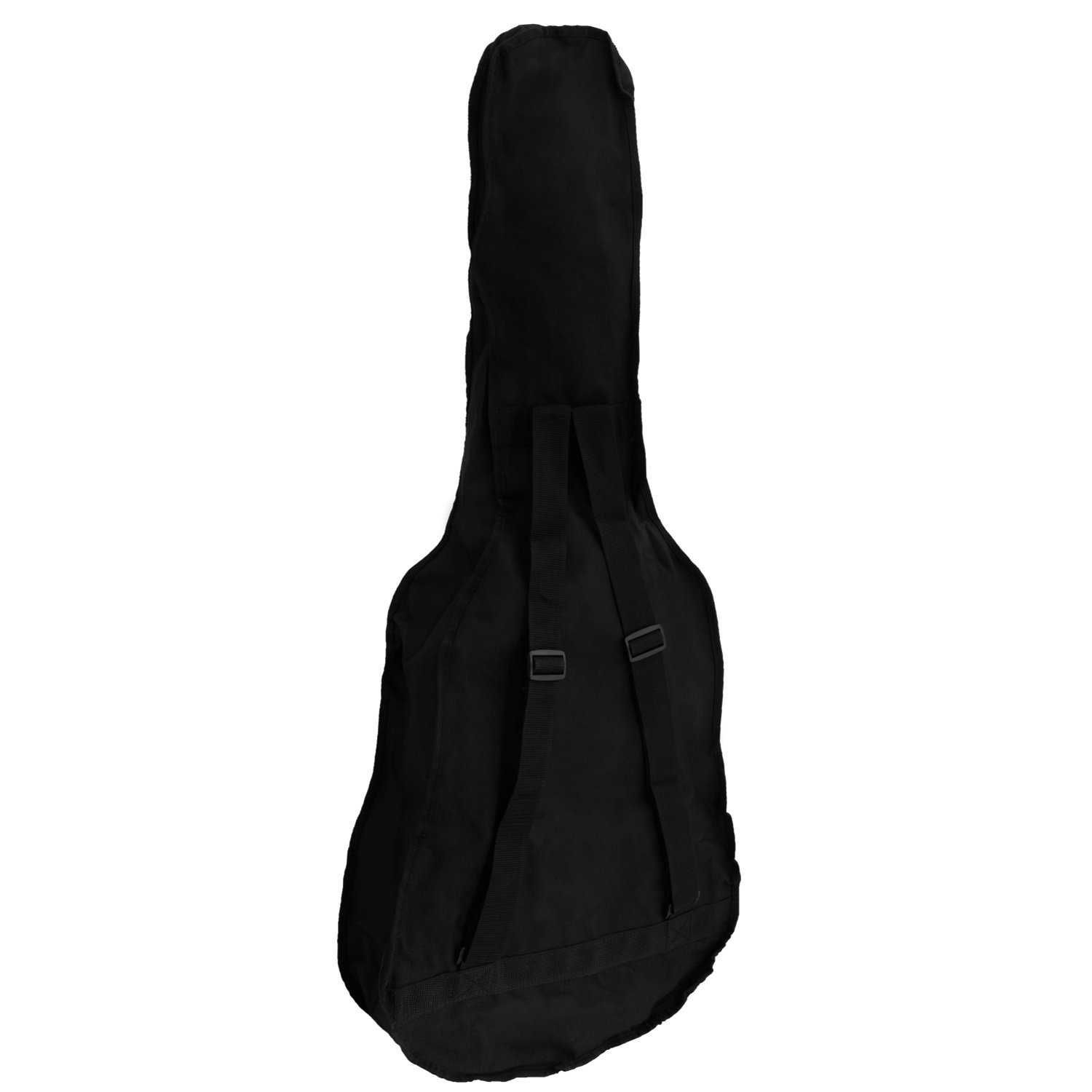 TIGER GGB7-MCL Tasche für Classische Gitarre - 3/4 + GAC65-12 12 Gitarrenplektren durchsichtig & Adam Hall Stands SGS017 Gitarrenfußbank, Schwarz