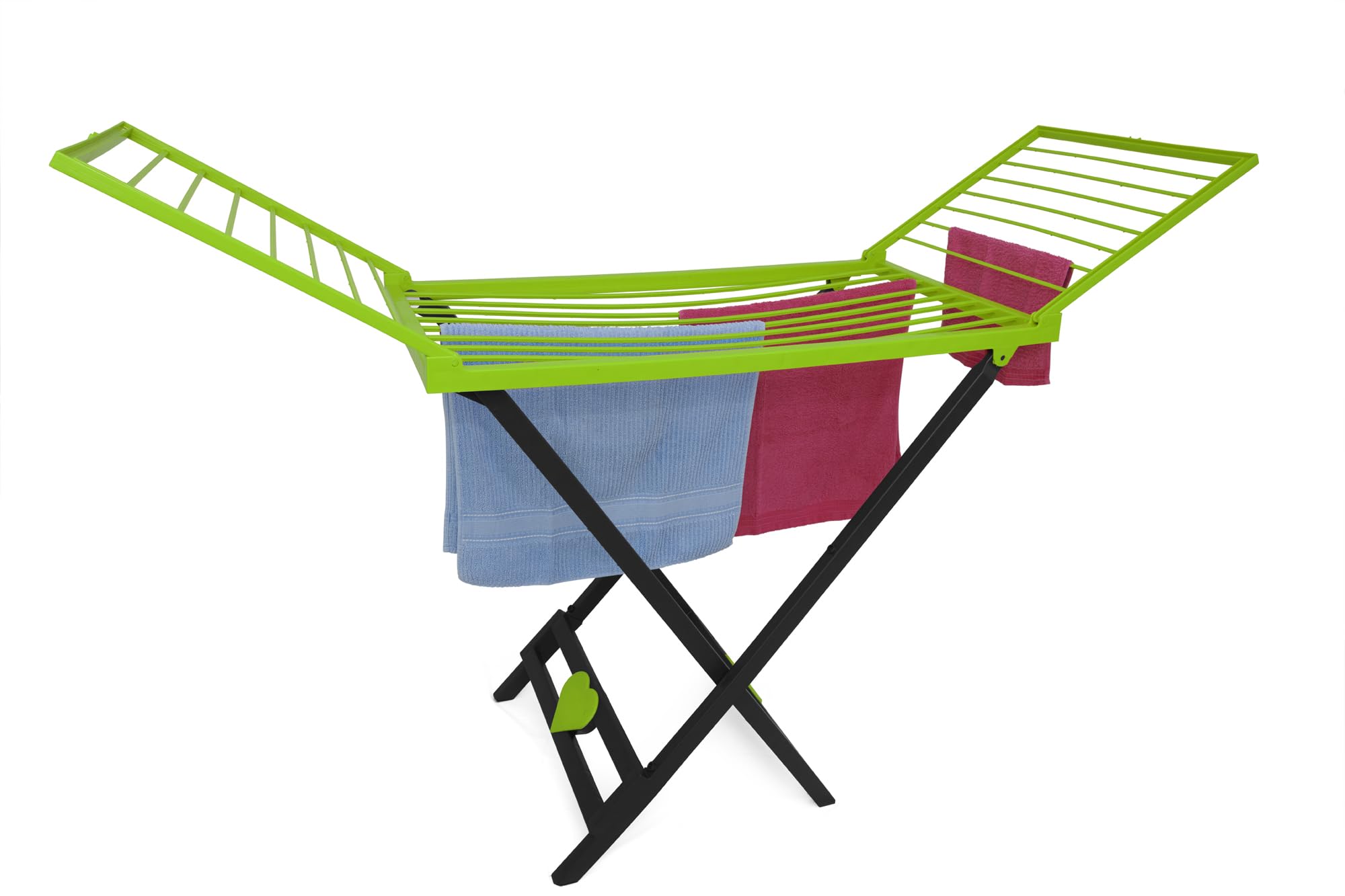 Foppapedretti Stendibiancheria GIO'STYLE GioStyle Portabiancheria Love | Lilla | Capacitu00e0 45 L | Made In Italy | Decoro Cuore | Realizzato In PP Stendino Allungabile