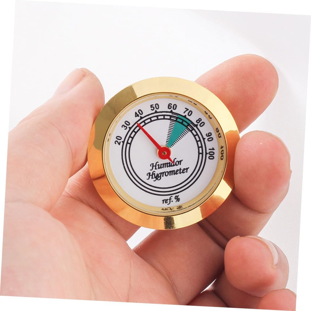 Cigar Hygrometer for Humidor Portable Analog Humidistat Cigar Accessory Mini Humidity Gauge