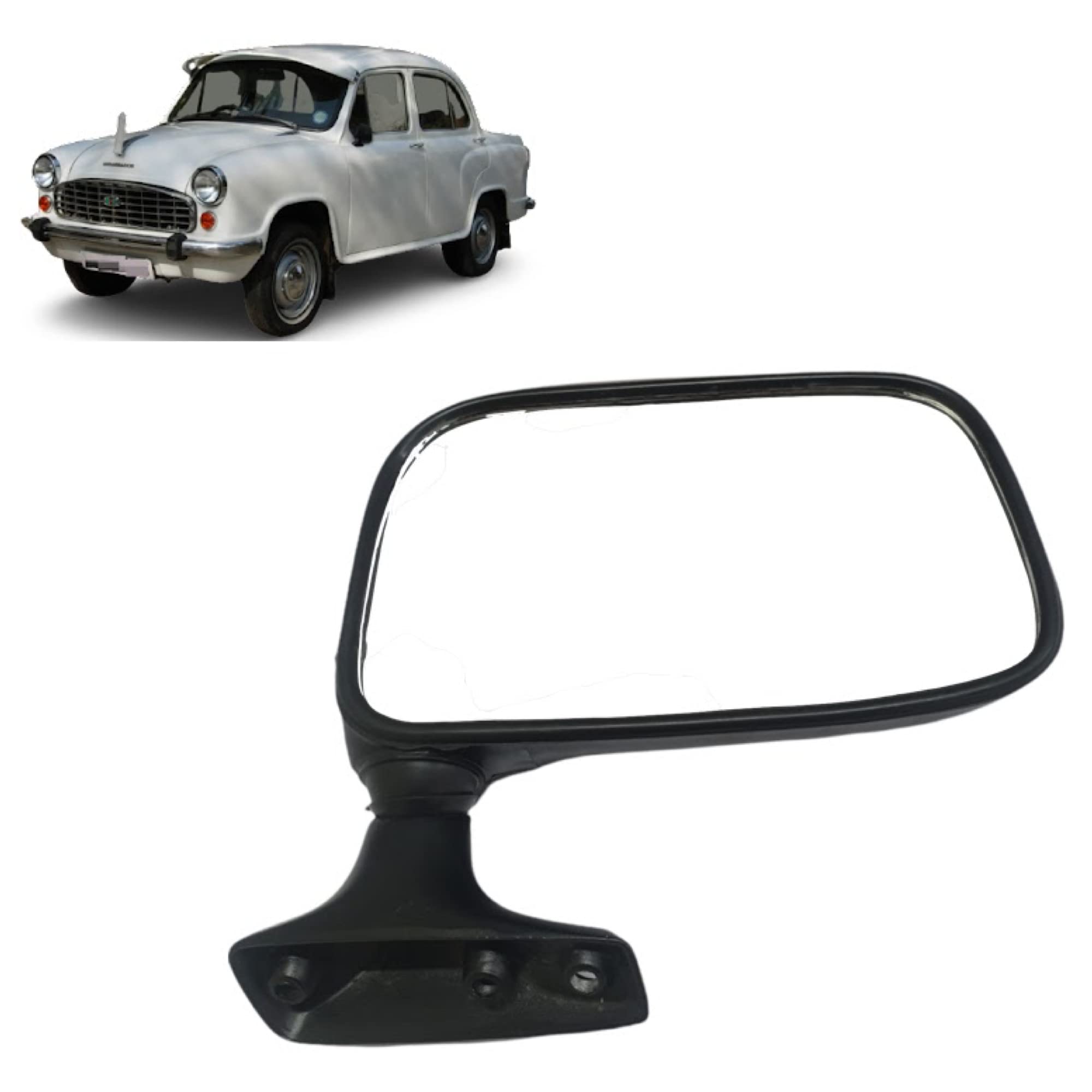 partsbigboss Side Door Mirror for Ambassador Universal for All Models (Right Passenger Side)-image-0