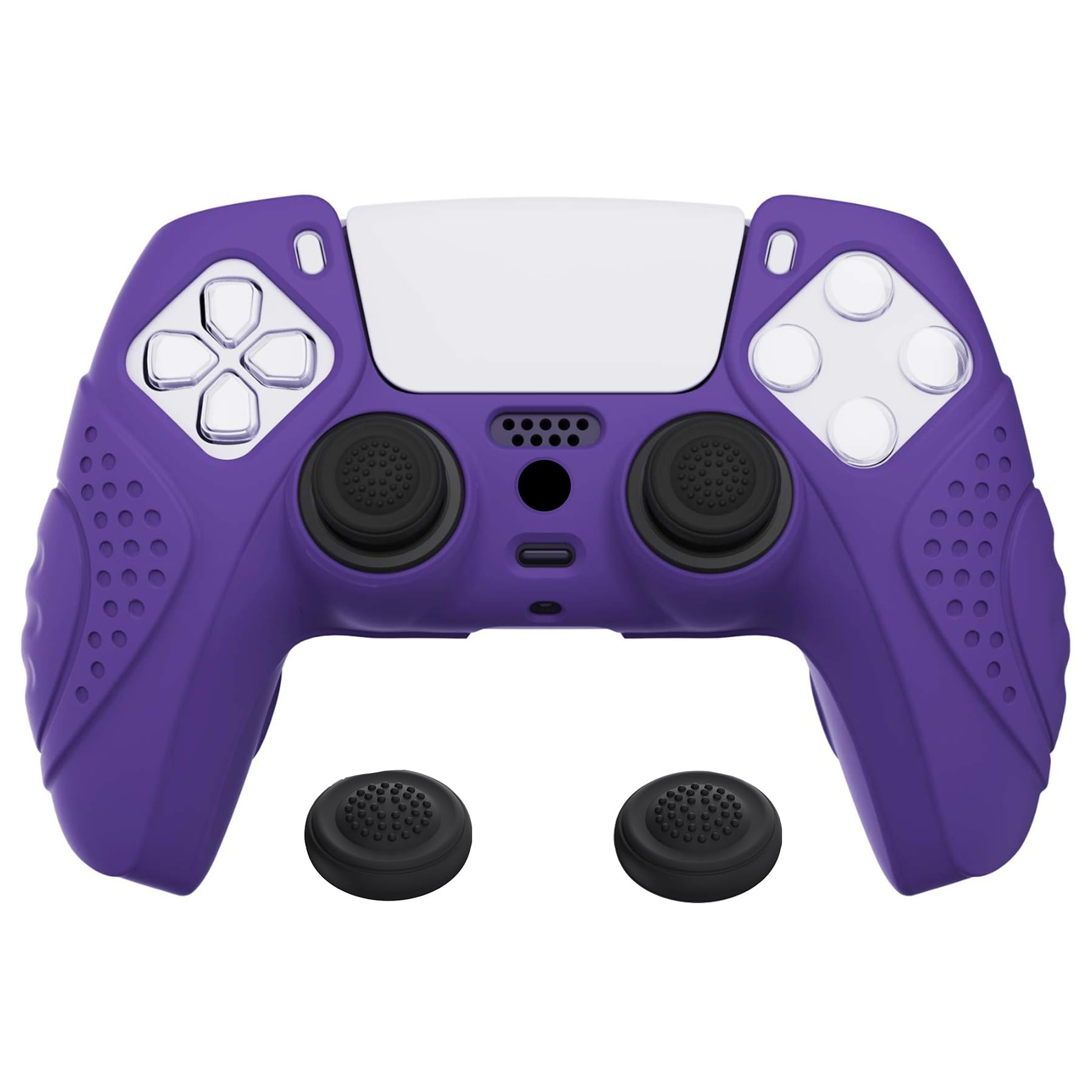eXtremeRatePlayVital Guardian Edition Racing Green Ergonomic Soft Anti-slip Controller Silicone Case Cover for ps5, Rubber Protector Skins with Black Joystick Caps for ps5 Controller — view 26