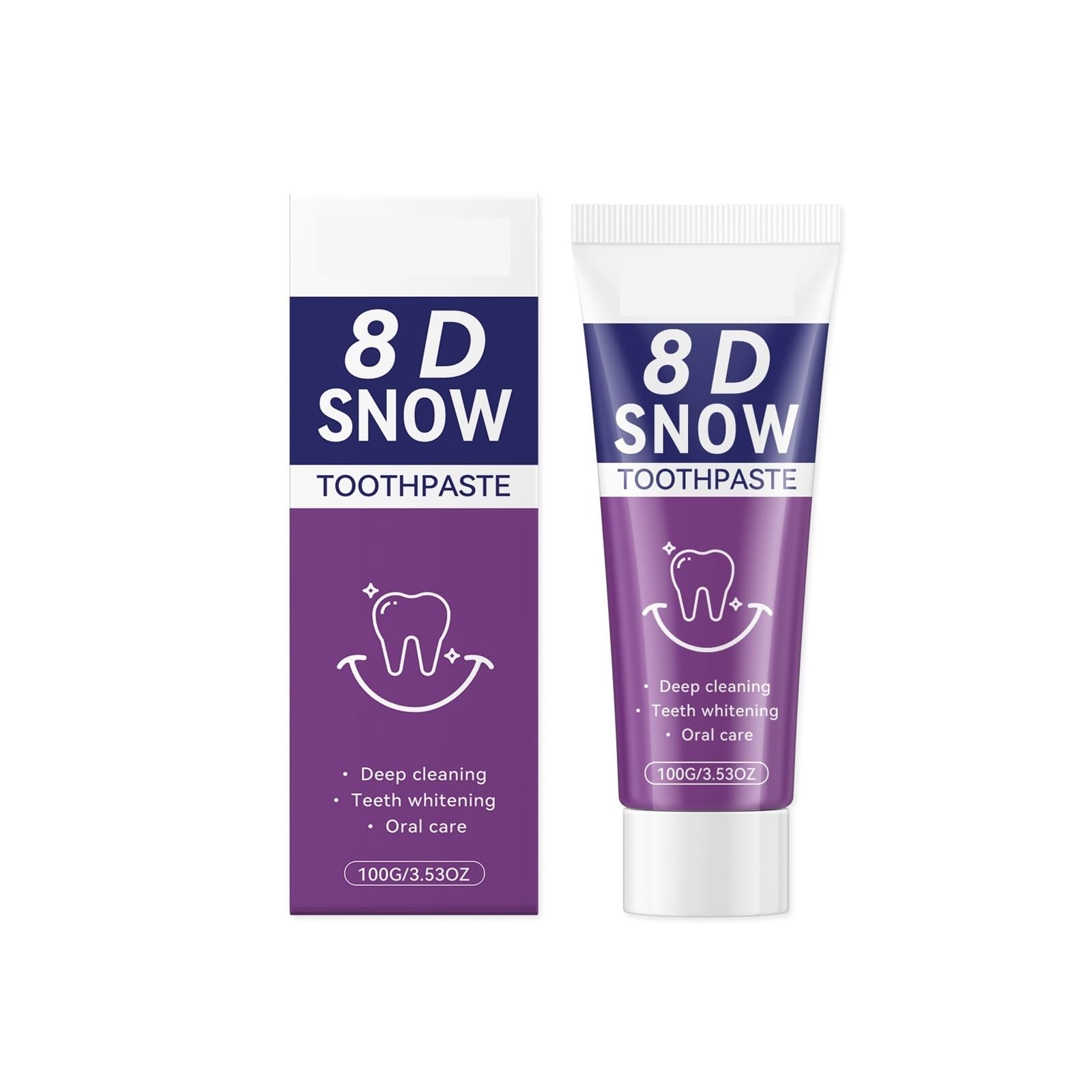 Pasta de Dientes Brillo Púrpura 100g | La fórmula del mismo color reduce el color amarillento de los dientes y refresca el aliento(3pcs)