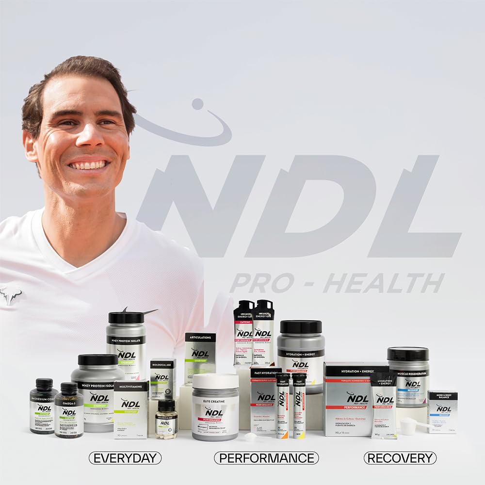 NDL Pro-Health Omega 3 Alta Concentración EPA y DHA | Aceite de Pescado puro y sostenible | Vitamina E | Antioxidante y antiinflamatorio | 120 Capsulas | Una marca de Rafa Nadal & Cantabria Labs