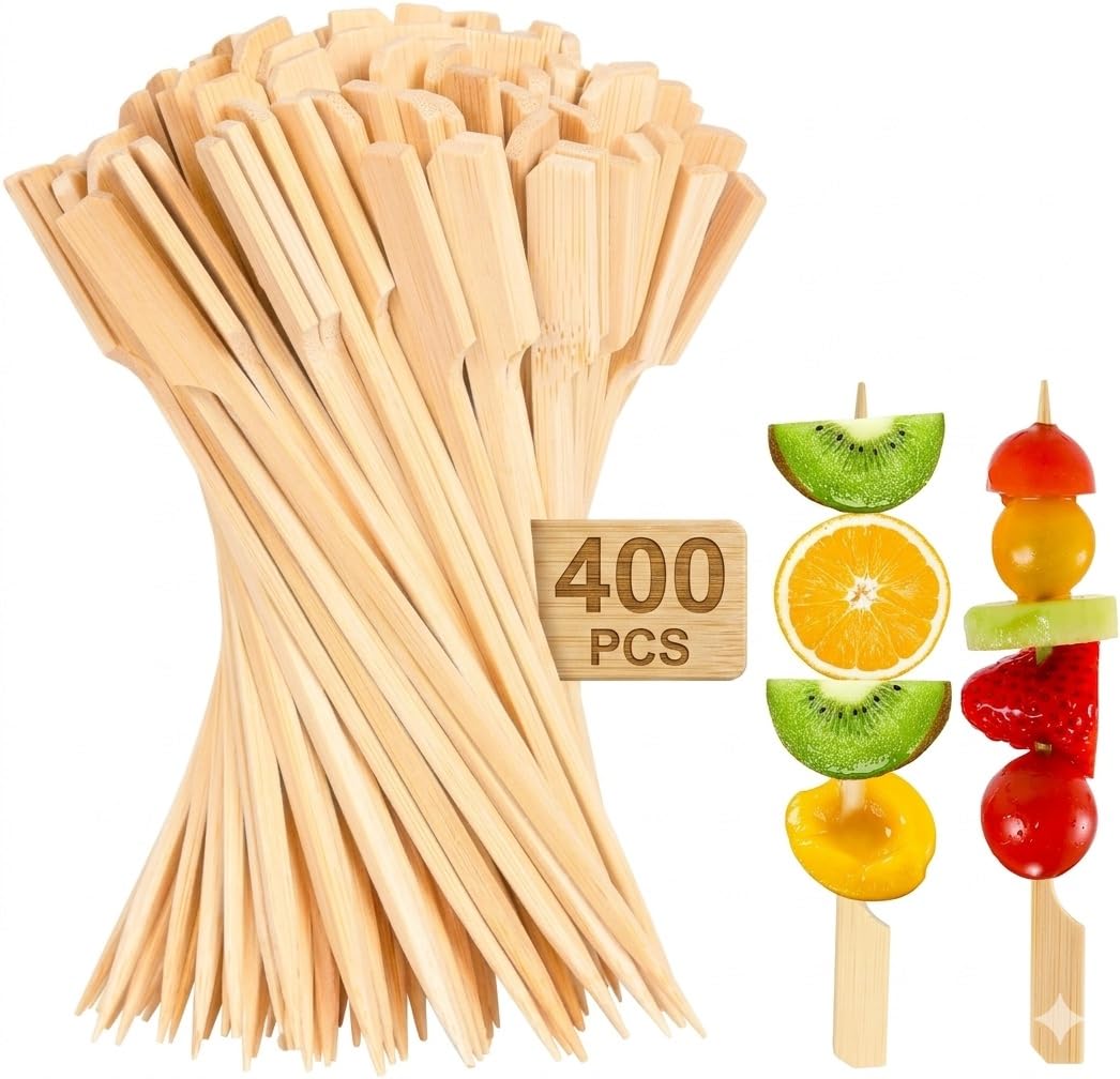400 Stck Fingerfood Spiee aus Bambus, 12cm Piekser fr Buffet & Partys,  Nachhaltige Grillspiee, Ideal fr Burger, Obstspiee : Amazon.de: Kche,  Haushalt & Wohnen