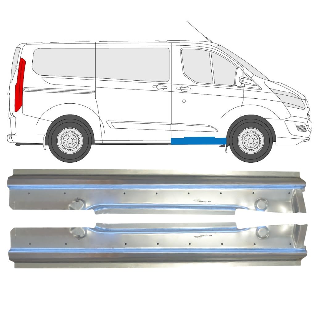 Reparaturblech Schweller für Ford Transit Custom 2013- / Links+Rechts/Satz