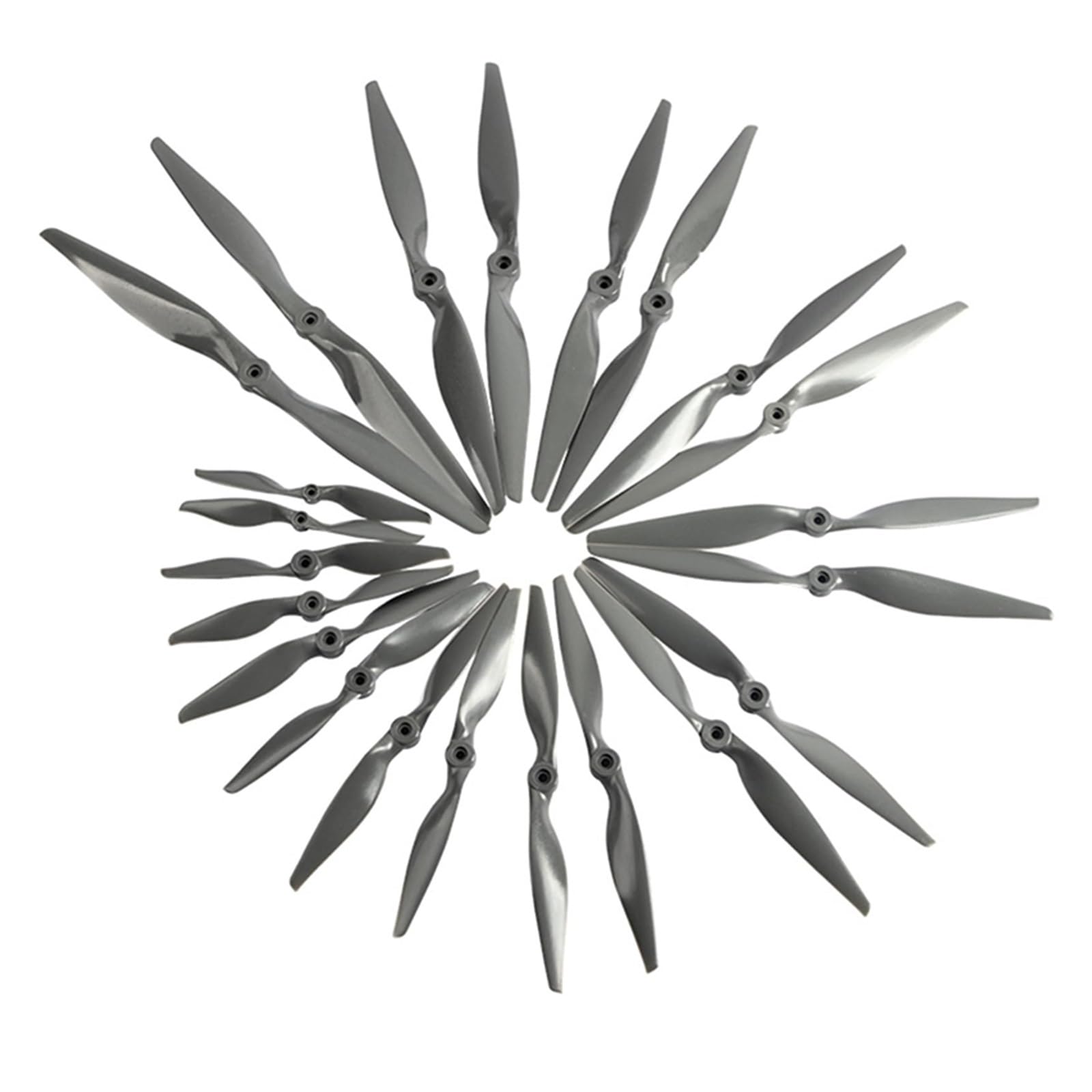 7x5 8x6 9x6 10x7Inch Direct Drive Propellers CW CCW | For RC Drone Airplane Glider, Comes with Adapter Rings - Gray(Style5)